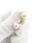 Image 9 of Gold earrings with artificial pearls | Vintage