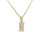 Image 9 of Gold pendant of Christ with zirconia stones
