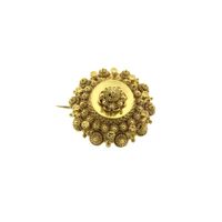 Vintage gold brooch with Zeeland buttons