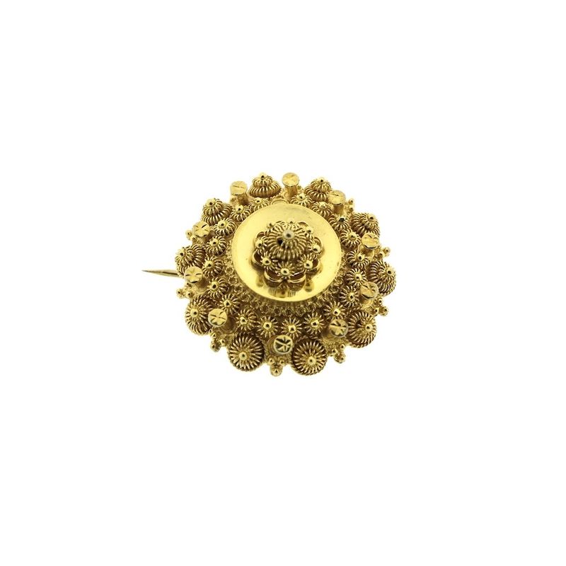 Image 1 of Vintage gold brooch with Zeeland buttons
