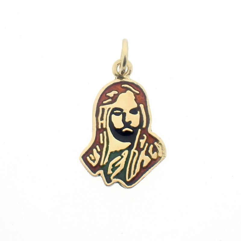 Image 1 of Gold pendant with enamel | Christ