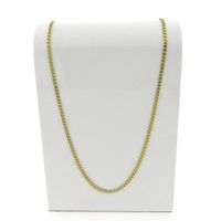 Long gold gourmet link necklace | 67 cm