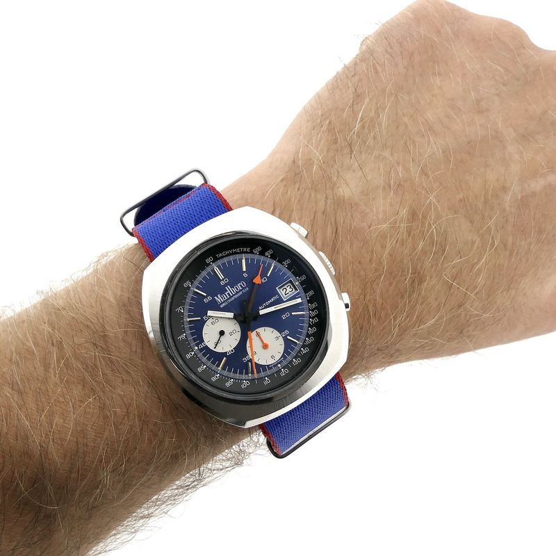 Image 20 of Marlboro World Championship Team 9801-72; Vintage Lemania 1341 chronograph men's watch