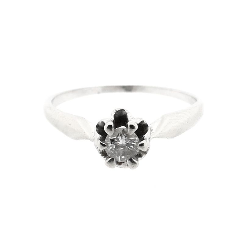 Image 7 of White Gold Solitaire Ring with 0.17 ct Diamond