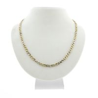 Two-tone gold gourmet link chain