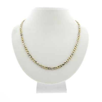 Image 1 of Two-tone gold gourmet link chain
