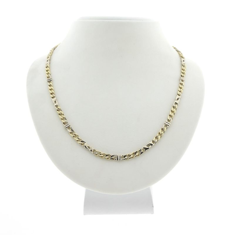 Image 1 of Two-tone gold gourmet link chain