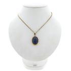 Image 4 of Vintage Gold Pendant with Apatite; 14 Karat