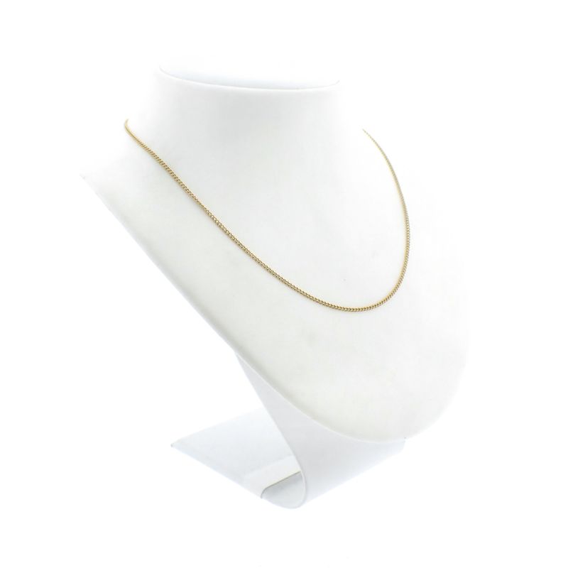 Image 6 of Gold thin gourmet link necklace | 40.5 cm