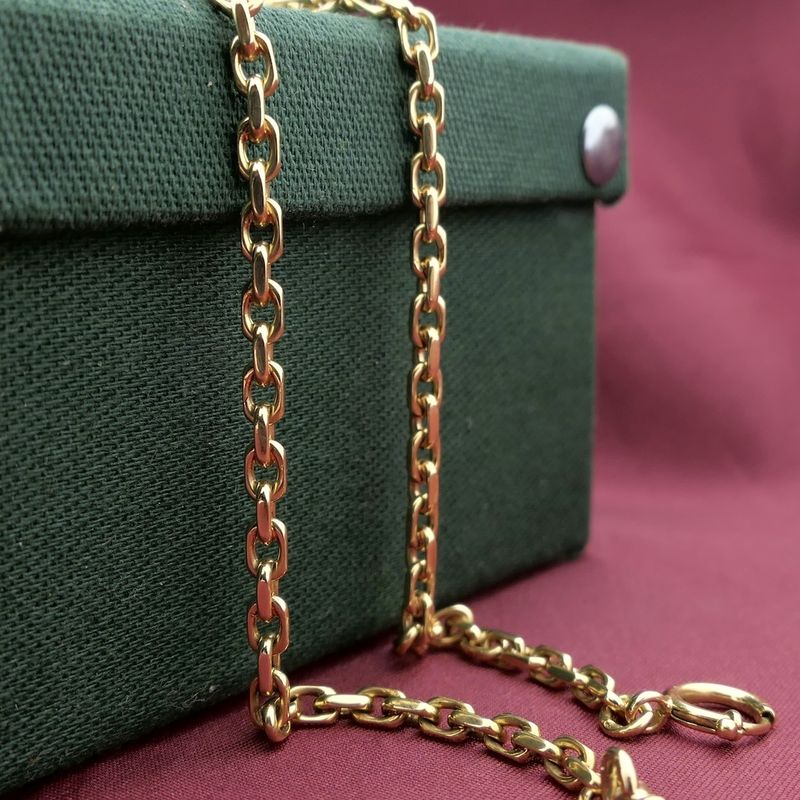 Image 9 of Gold anchor link necklace