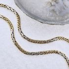 Image 2 of Two-tone gold gourmet link chain | 48 cm