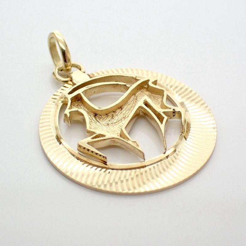 Image 2 of Gold Capricorn pendant