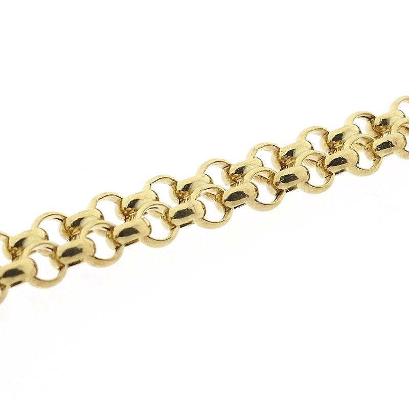 Image 7 of Double gold jasseron link bracelet | 19 cm