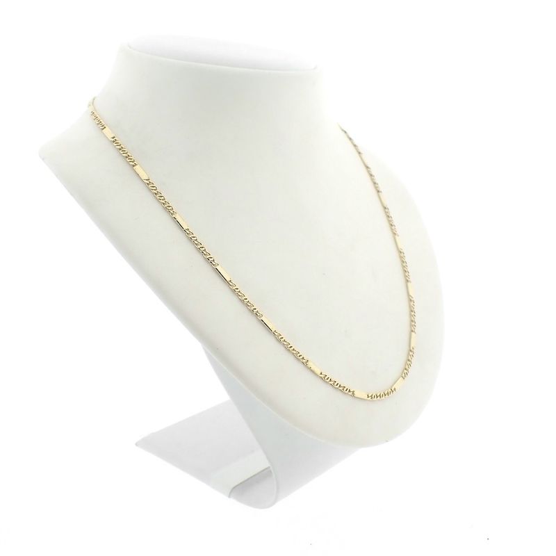 Image 3 of Vintage gold closed Figaro link chain | 49.5 cm