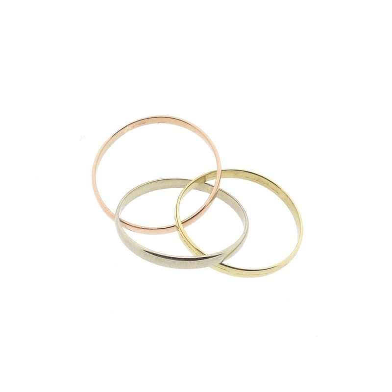 Image 4 of Tricolor gold trinity ring