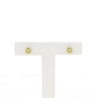 Gold stud earrings with diamond | 0.10 ct.