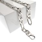 Image 2 of Silver wide gourmet link necklace | 51 cm