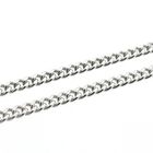 Image 4 of White gold gourmet link necklace | 46.5 cm