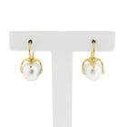 Image 1 of Gold earrings with artificial pearls | Vintage