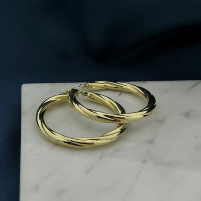 Image 2 of Gold spiral earrings