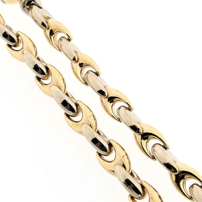 Image 3 of Bicolor Gold Link Necklace