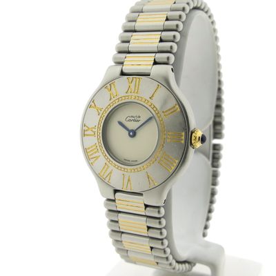 Image 2 of Cartier Must 21; Gold/steel women's watch