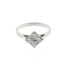 Image 3 of White gold ring with diamonds; 0.38 ct.