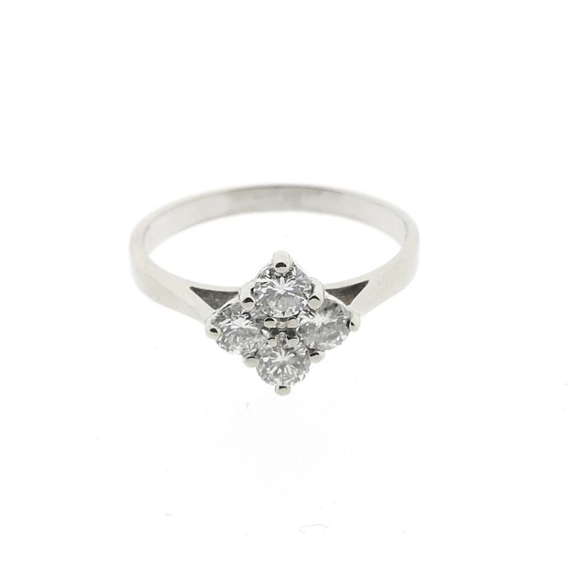 Image 3 of White gold ring with diamonds; 0.38 ct.