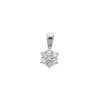 Image 1 of White gold minimalist pendant with diamond | 0.21 ct.