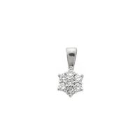 White gold minimalist pendant with diamond | 0.21 ct.