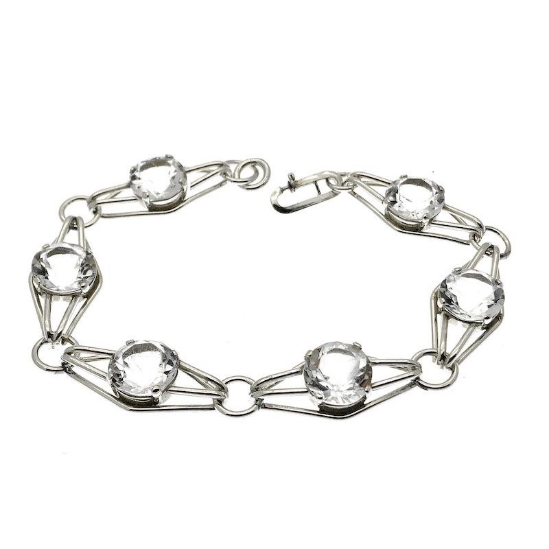 Image 1 of Silver fantasy bracelet set with zirconia stones