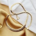 Image 8 of Gold gourmet link necklace | 45 cm