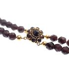 Image 2 of Antique garnet beaded sautoir with gold decorative clasp