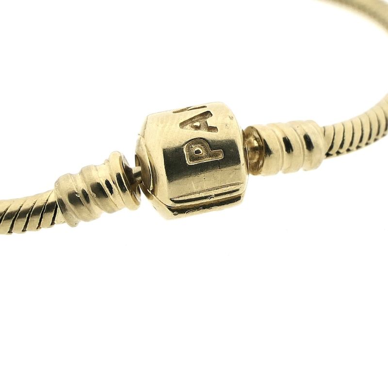Image 6 of Gold Pandora bracelet; Snake Chain