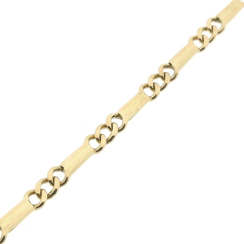 Image 7 of Gold closed Figaro link bracelet