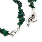 Image 5 of Malachite bead necklace with silver pendant and clasp