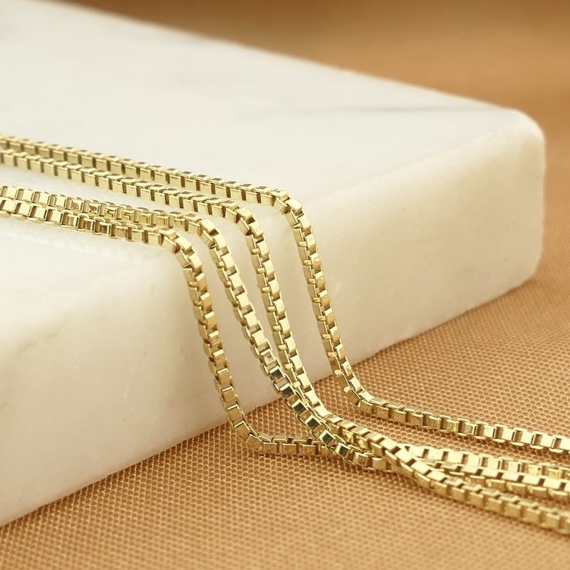 Image 2 of Golden Venetian link chain | 63 cm