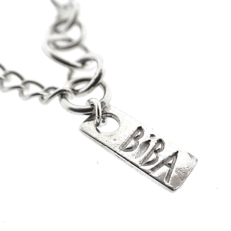 Image 4 of Silver playful anchor link necklace; BIBA | 43-46 cm