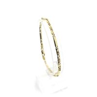 Gold closed Figaro link bracelet