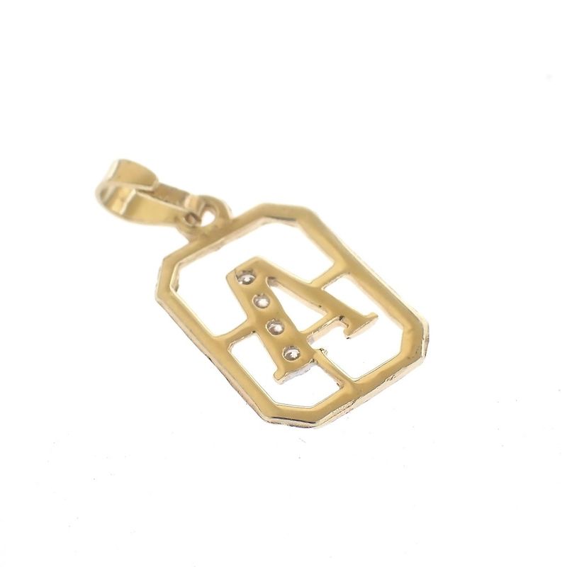 Image 5 of Gold pendant of the letter A