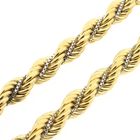 Image 7 of Two-tone gold twisted/Venetian link chain