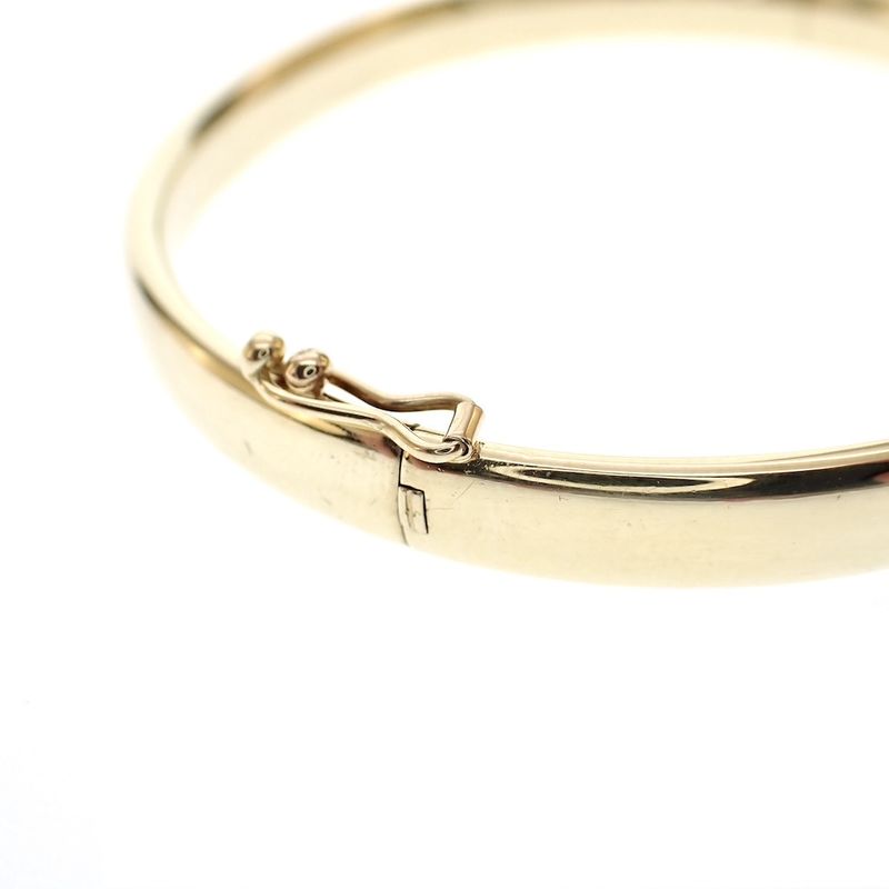 Image 4 of Gold smooth slave bracelet | Ø 63 mm