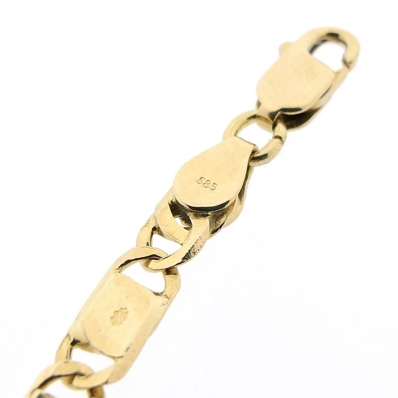 Image 10 of Gold closed figaro link chain | 61.5 cm