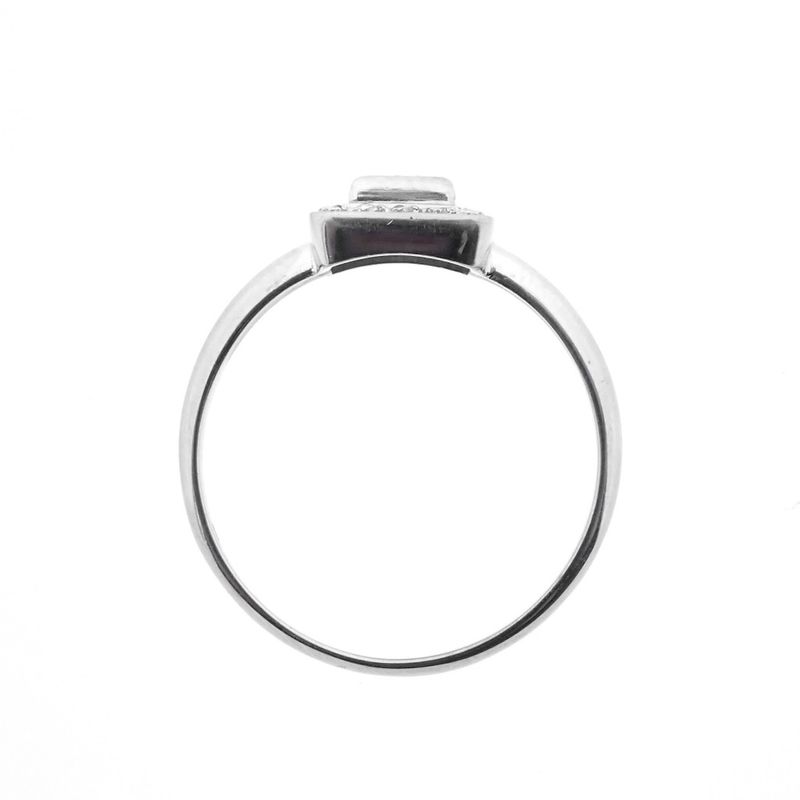 Image 7 of 18 carat white gold ring with 0.36 ct. diamonds.