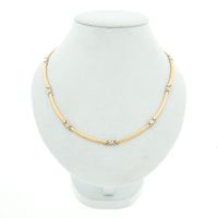 Two-tone gold fantasy link necklace