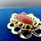 Image 3 of Gold pendant with blood coral | Vintage/antique