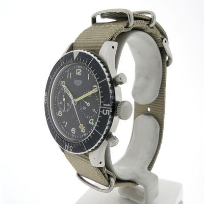 Image 2 of Heuer Bundeswehr Fly-back 1550SG; Vintage chronograph men's watch