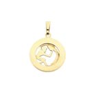 Image 3 of Gold zodiac sign pendant; Aquarius