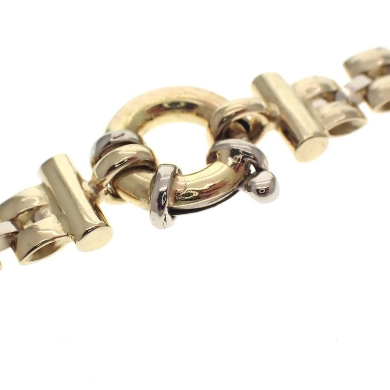 Image 3 of Two-tone gold Bismarck link bracelet | 19 cm