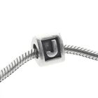 Image 2 of Pandora charm; Silver; Letter charm J